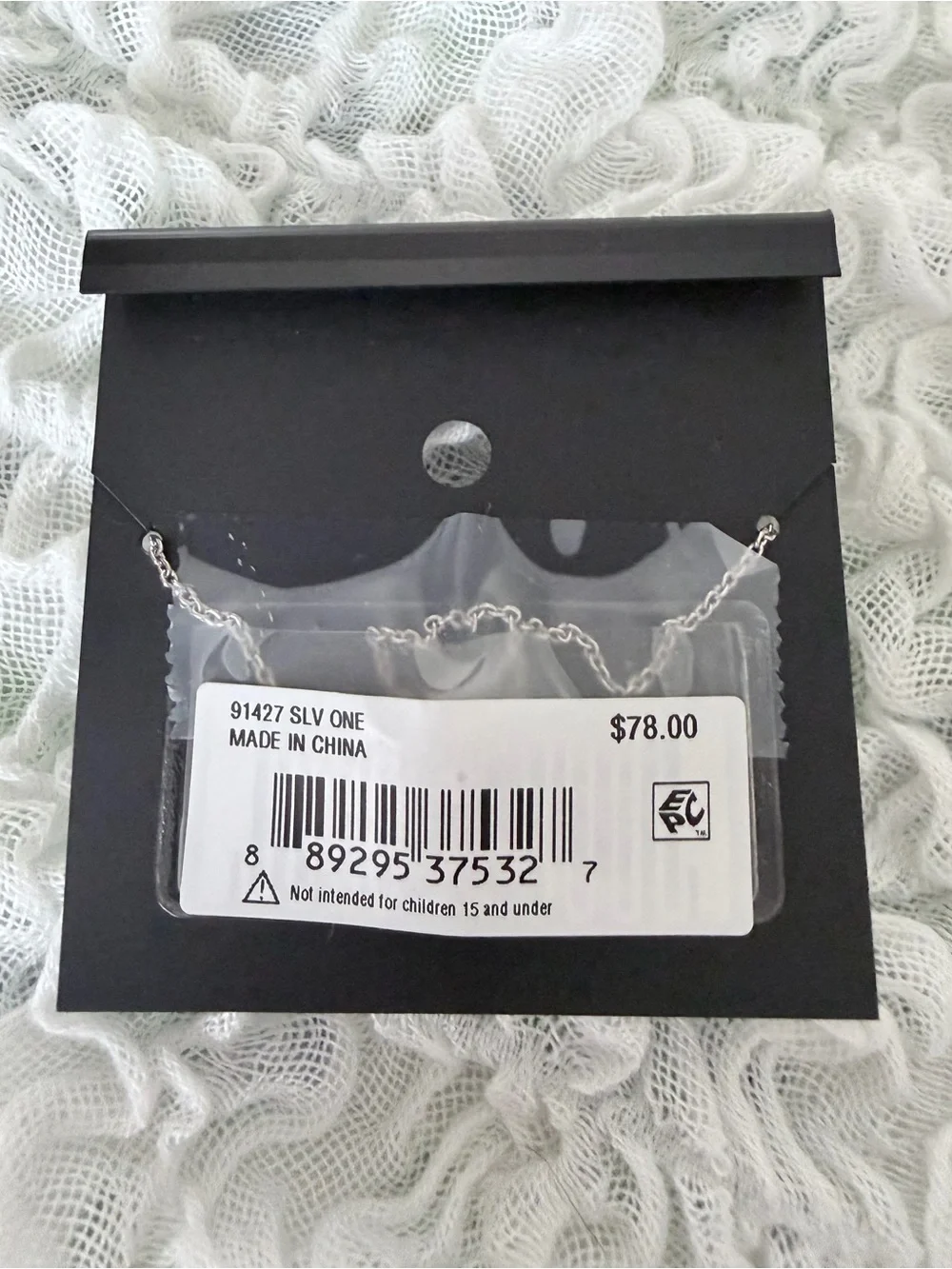 Coach Silver Crystal 'C' Logo Slider Bracelet